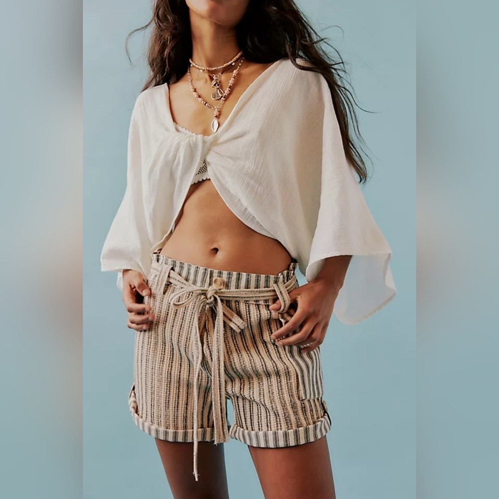 NWOT Free People FP One Harrison Striped Shorts
